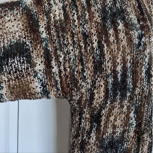 LIZ CLAIBORNE Boho cotton rayon open front cardigan earthy tone Large @O - Picture 5 of 10